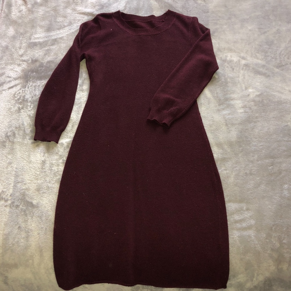 JACK by BB Dakota tight midi long sleeve cheery/ dark red colour dress